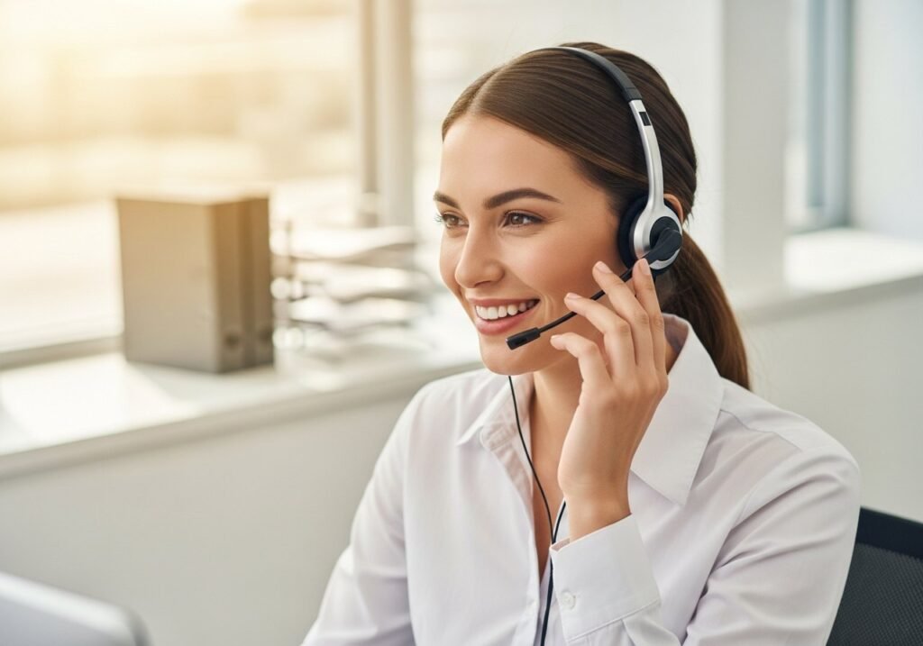 AI receptionist answering a New Zealand business phone call in a natural, professional voice
